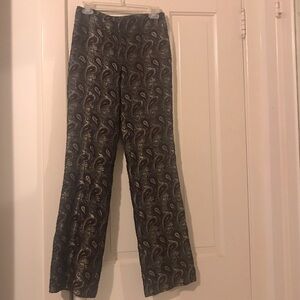 Christyne Forti 4 green beaded paisley pants